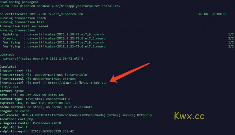 CentOS 7 更新根证书（root certificates） Kwx Blog